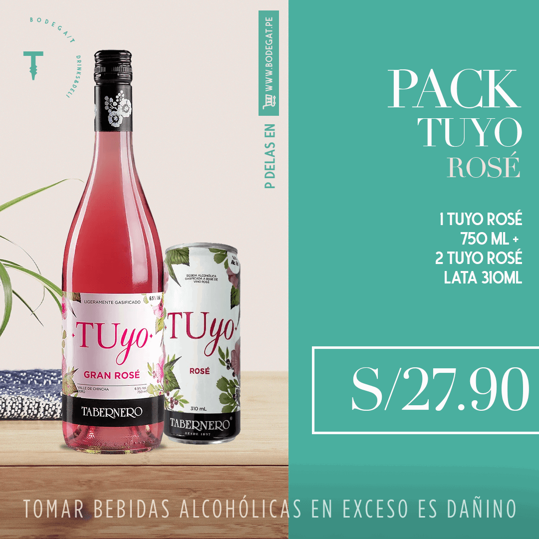 Kit Vino Rose Tuyo + Rose tuyo Lata