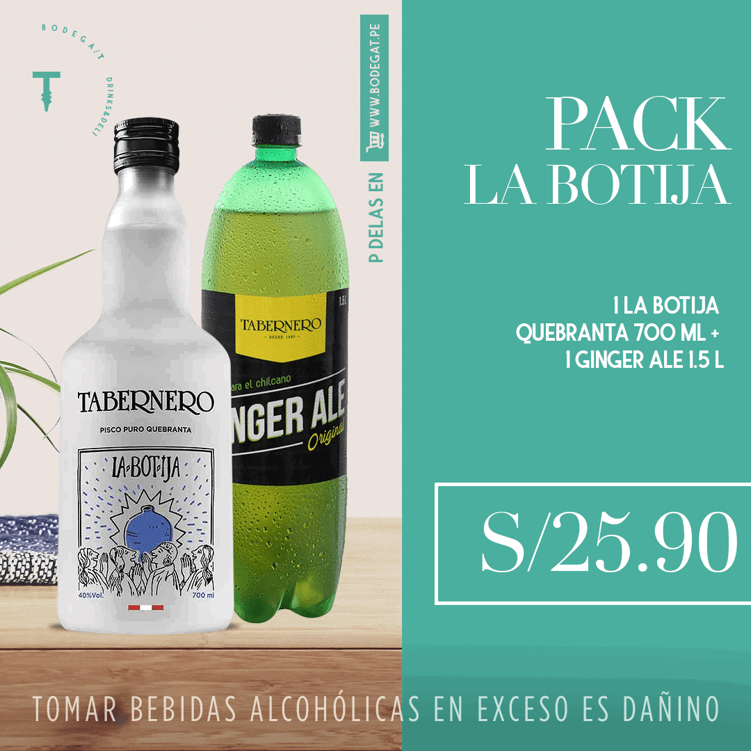 Kit Pisco La Botija + Ginger Ale