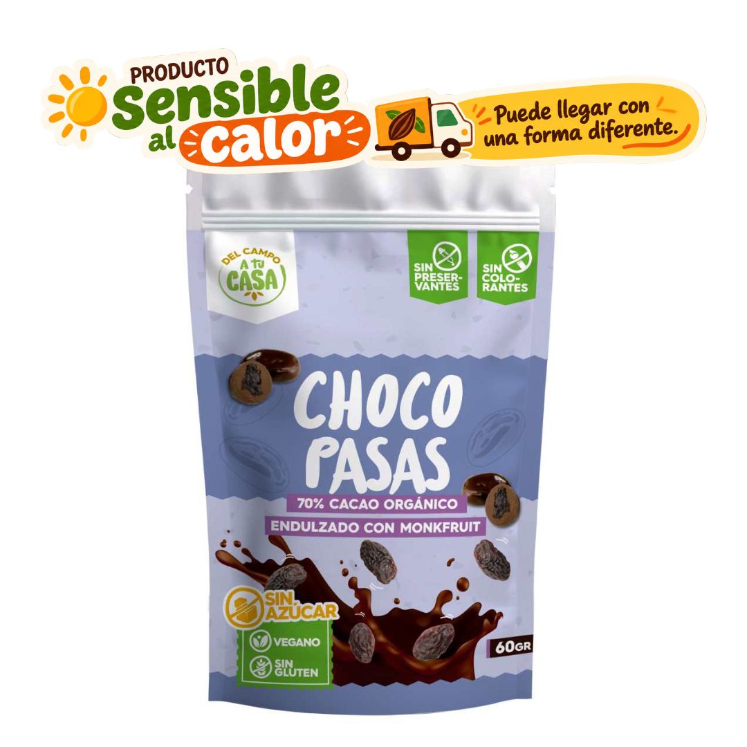Choco pasas sin azucar 60gr