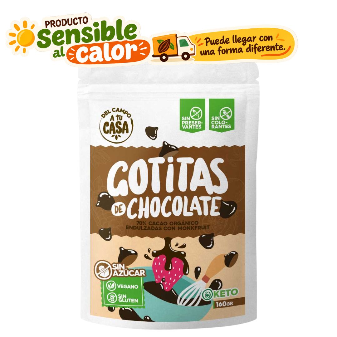 Gotitas 70% cacao sin azucar 160gr