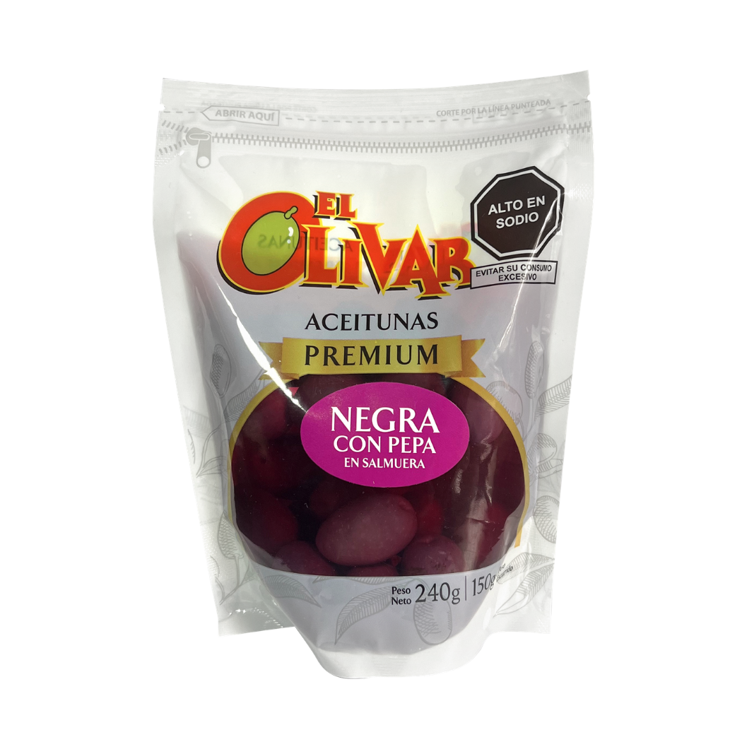 DOYPACK ACEITUNA NEGRA CON PEPA X 240GR